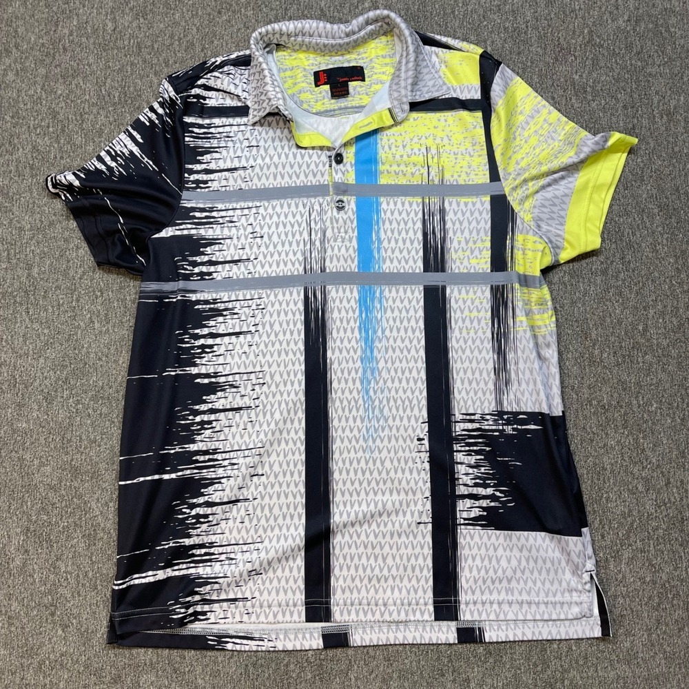 Jamie Sadock Mens Golf Polo Shirt Bold Abstract Print Size L‎ Polyester